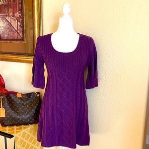 Pink Rose Sweater Dress